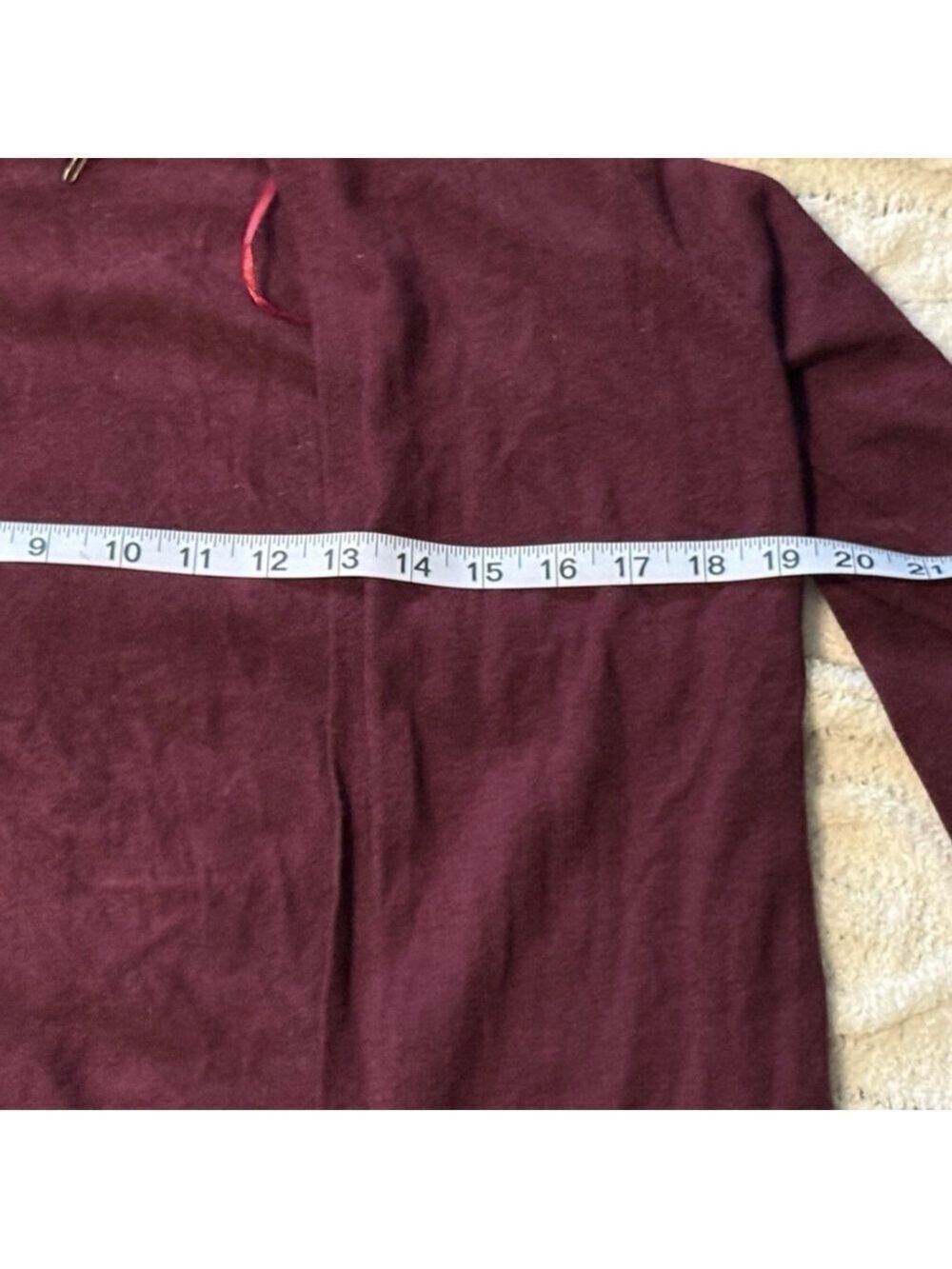 Evolution by Cyrus Ribbed Cardigan XS Red Burgundy Open Front Knit Lightweight - Picture 13 of 14